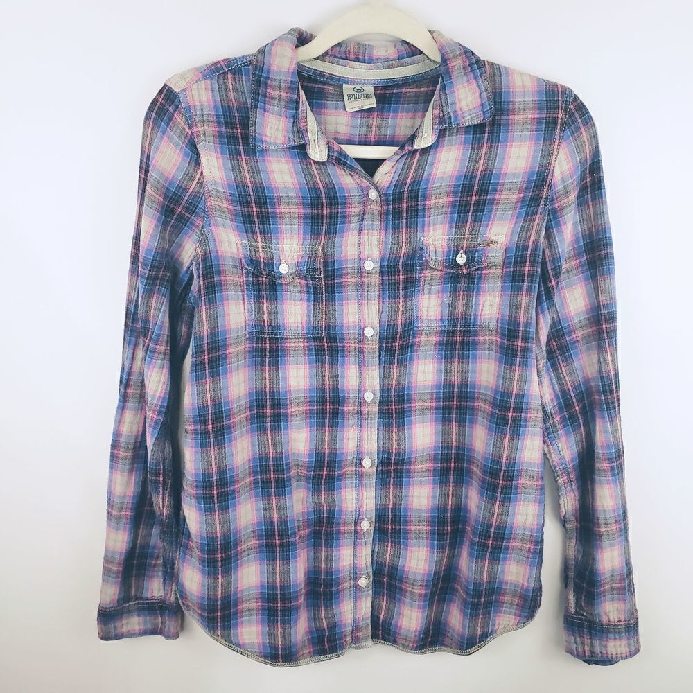 Vs PINK Plaid Flannel Long Sleeve Shirt Size M